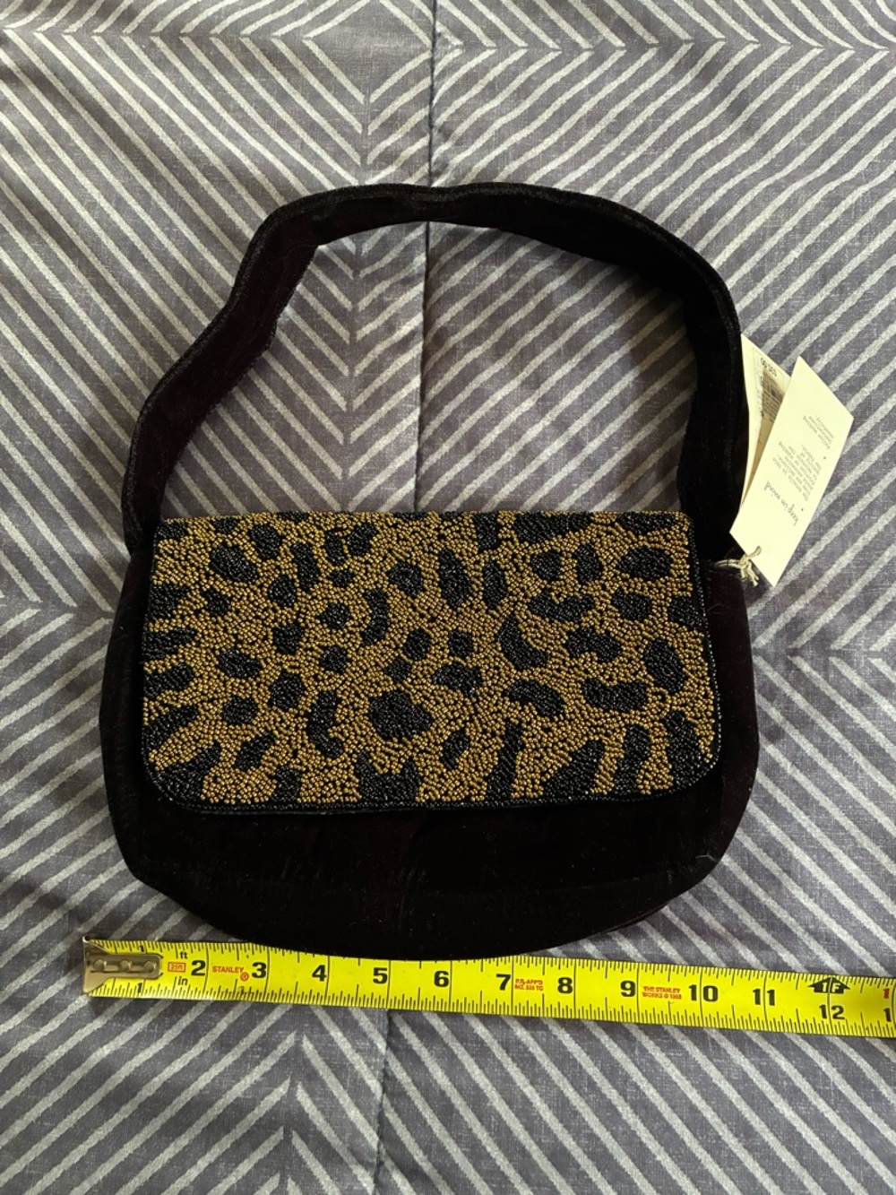 a new day Leopard-Beaded Flap Shoulder Bag - Brown/Black - Picture 8 of 9
